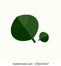 
leaf. illustration of a leaf in a flat style. leaf icon design