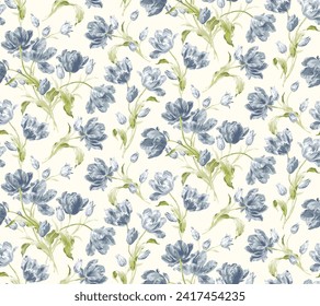 leaf, illustration, flower, pattern, background, textile, decoration, summer, vintage, wallpaper, drawing, watercolor, floral, design, abstract, spring, floral pattern, retro style, seamless pattern,