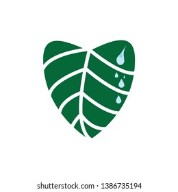 leaf illustration icon logo design template