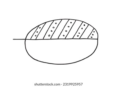 Leaf illustration image. 
Hand drawn image artwork of a leaf. 
Simple cute original logo.
Hand drawn vector illustration for posters, cards, t-shirts.