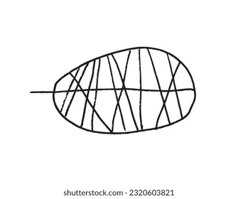Leaf illustration image. 
Hand drawn image artwork of a leaf. 
Simple cute original logo.
Hand drawn vector illustration for posters, cards, t-shirts.