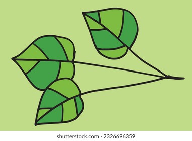 Imagen de la ilustración. 
Dibujo manual de imágenes de una hoja. 
Simple y lindo logo original.
Ilustración vectorial dibujada a mano para afiches, tarjetas, camisetas.