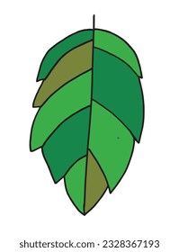 Leaf illustration image. 
Hand drawn image artwork of a leaf. 
Simple cute original logo.
Hand drawn vector illustration for posters, cards, t-shirts.