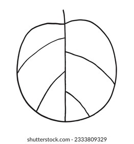 Leaf illustration image. 
Hand drawn image artwork of a leaf. 
Simple cute original logo.
Hand drawn vector illustration for posters, cards, t-shirts.