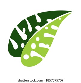 leaf illustration, leaf logo concept, green leaf concept. organic logo,