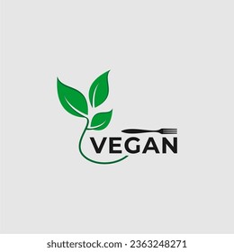 
The leaf illustration logo design is suitable for a vegetarian logo