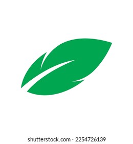 Leaf illustration logo vector flat design template