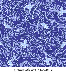 Leaf illustration pattern