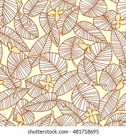 Leaf illustration pattern