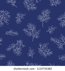 Leaf illustration pattern.
It was simple and expressed a leaf
These designs continue seamlessly
