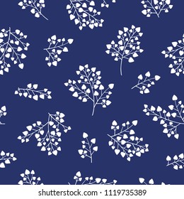 Leaf illustration pattern.
It was simple and expressed a leaf
These designs continue seamlessly
