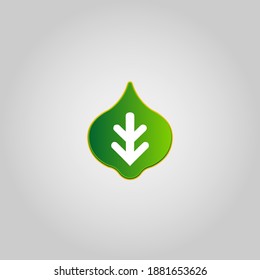 Leaf-Illustration für einfaches Logo-Design