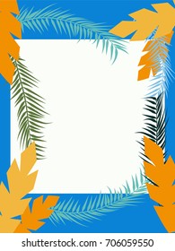 Leaf illustration There is a white paper background. Has a space for text