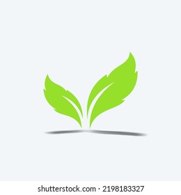 leaf illustration vector graphic, good for product nutrition, vegan and etc.