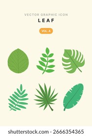 Iconos gráficos de Vector de ilustración de hoja