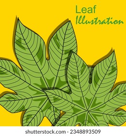 Leaf-Illustration für Ihr Geschäftsprojekt. Vektorgrafik
