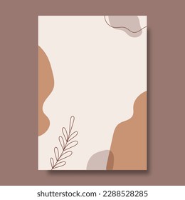 Ilustraciones de hoja con fondo abstracto. Resumen Diseño de arte para impresión, cubierta, papel pintado, arte de pared mínimo y natural. Ilustración vectorial.