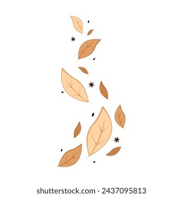 Leaf for Indian hot drink vector. Chai is Indian drink. Indian Kerala roadside. Kerala tea shop line drawing. Kerala Old.