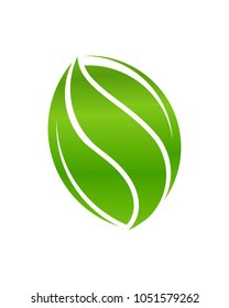 leaf initial s logo template