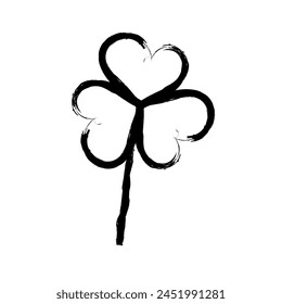 Leaf Ink Brush Stroke Vector	