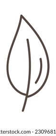 Leaf Inline Icon Vector Illustration