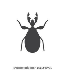 Leaf insect icon. flat simple pictogram. Beetle vector illustration