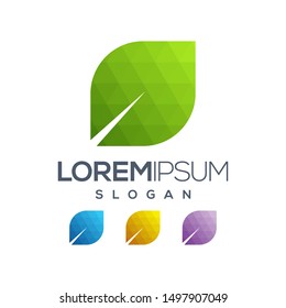 leaf inspiration color logo design