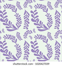 Leaf Inspired Purple Pattern