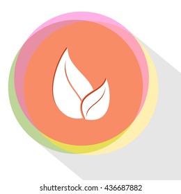 leaf. Internet template. Vector icon.