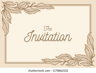 Leaf invitation card