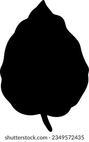 icono de silueta vectorial aislada de hoja