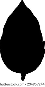 leaf isolated vector silhouette icon