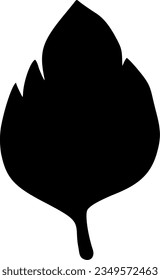 leaf isolated vector silhouette icon