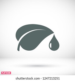 leaf with juice icon. Vector  Eps 10 