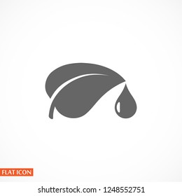 leaf with juice icon. Vector  Eps 10 