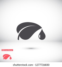 leaf with juice icon. Vector  Eps 10 