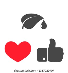 leaf with juice icon. Vector  Eps 10 