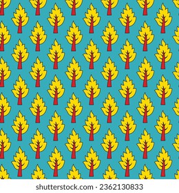 Leaf Kalamkari block print indian traditional booti seamless repeat pattern Digital textile design motif on yellow background vector format for kurti shirt saree toruser