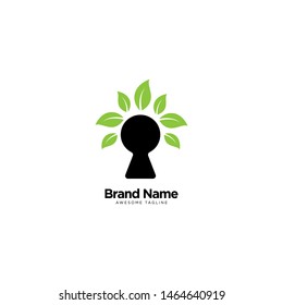 Leaf Key Logo Design Inspiration