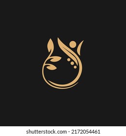 elementos de diseño de logotipos para niños en hoja, logotipo de hojas delgadas, vector de iconos de hojas, plantilla de logotipo de hojas creativas, hoja verde de iconos ecológicos

