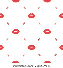 Leaf Kiss seamless pattern for textile, wallpaper, print.