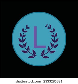 Leaf and  L letter logo design