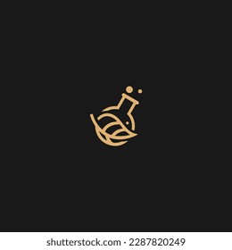 Leaf lab logo design vector graphic concept illustrations
