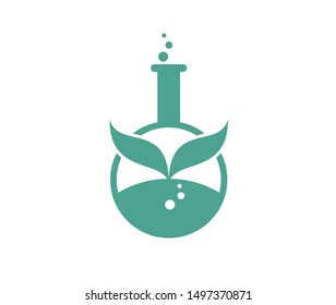 leaf lab nature hipster retro vintage logo badges vector icon illustration