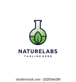 indicadores de logotipo de la naturaleza de laboratorio de hoja Icono vectorial