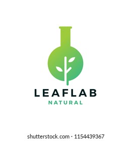 Leaf Lab Nature Logo Vector Icon Illustration