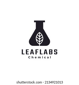 Leaf Laboratory Lab Nature Logo Vector Hipster Retro Vintage Design Inspiration