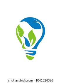 leaf lamp logo template