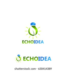 Leaf Lamp Logo Template