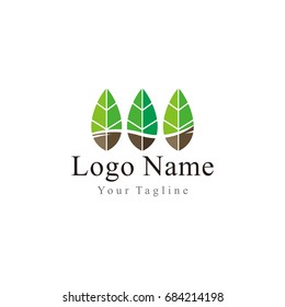 Leaf Landscape Logo Template